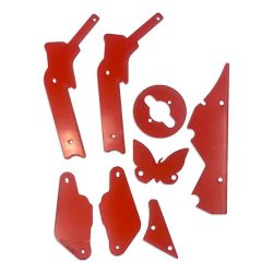 8-Piece Red Plastic Protector Set For Godzilla 70th Anniversary Edition Pinball Machines